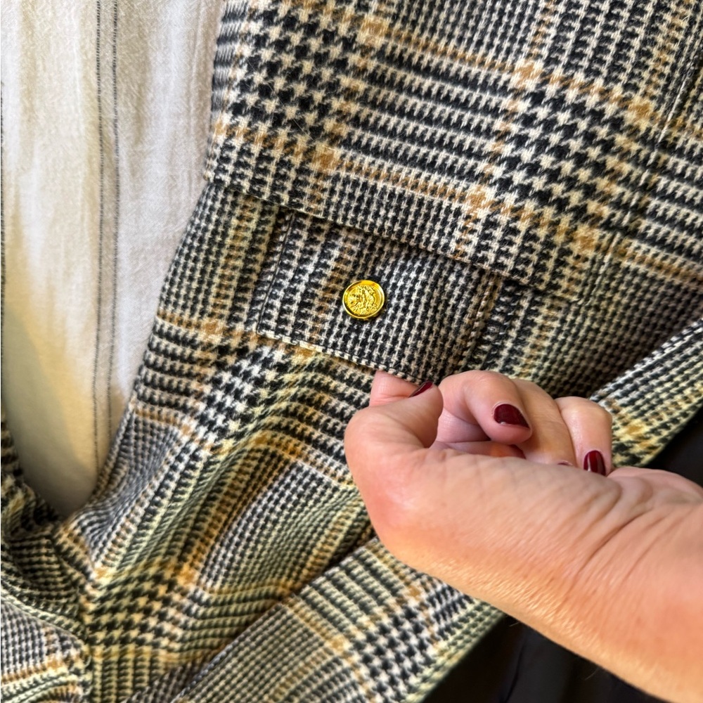 Smythe Plaid Blazer with Brown Elbow Patches - Picture 11 of 12